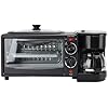 9L large capacity electric multi-function 3-in-1 breakfast machine coffee machine built-in covered pizza oven