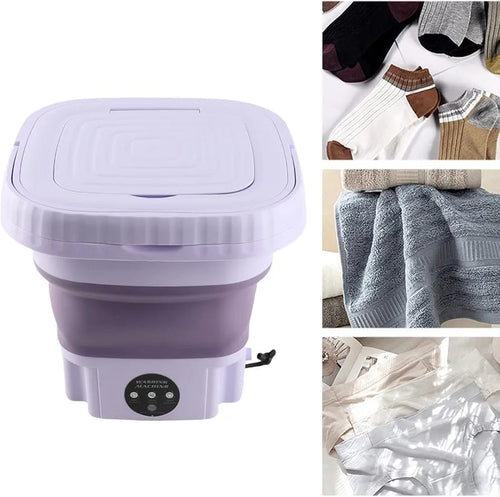 16L Portable Washing Machine, Foldable Small Washer with Spin Basket Laundry Machine, 3 Cleaning Modes Suitable for Underwear Baby Small Clothes, Foldable Design Ideal for Hotel Camping Apartment Home