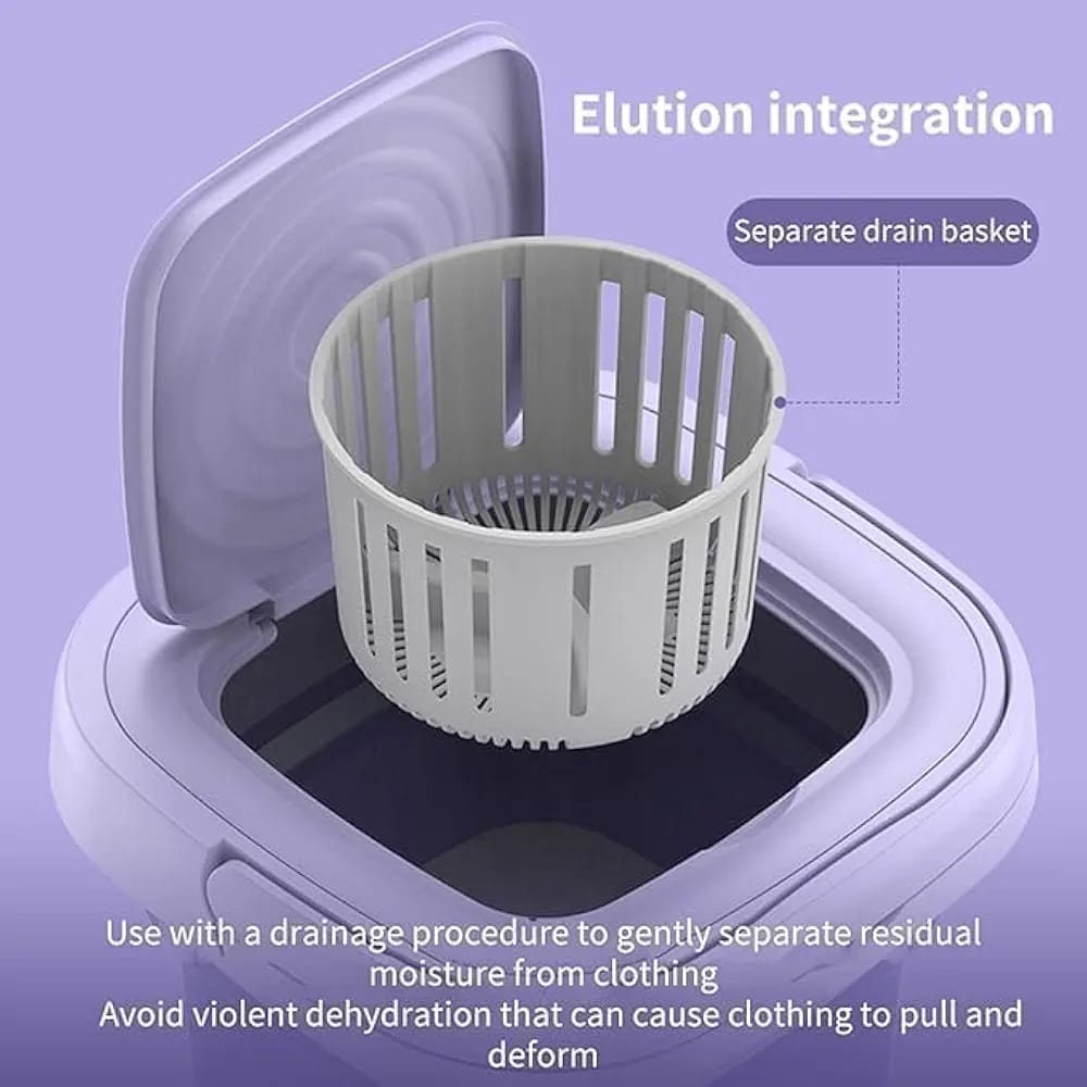 16L Portable Washing Machine, Foldable Small Washer with Spin Basket Laundry Machine, 3 Cleaning Modes Suitable for Underwear Baby Small Clothes, Foldable Design Ideal for Hotel Camping Apartment Home