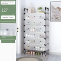 Multilayer Shoe Rack Space Saving Plastic Shoe Storage Rack Anti-Slip Multifunctional Shoe Shelf for Dorm Apartment Rental House