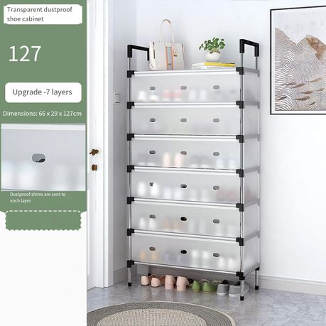 Multilayer Shoe Rack Space Saving Plastic Shoe Storage Rack Anti-Slip Multifunctional Shoe Shelf for Dorm Apartment Rental House