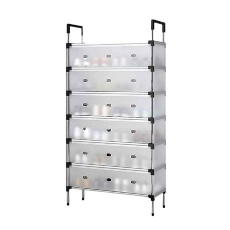 Multilayer Shoe Rack Space Saving Plastic Shoe Storage Rack Anti-Slip Multifunctional Shoe Shelf for Dorm Apartment Rental House