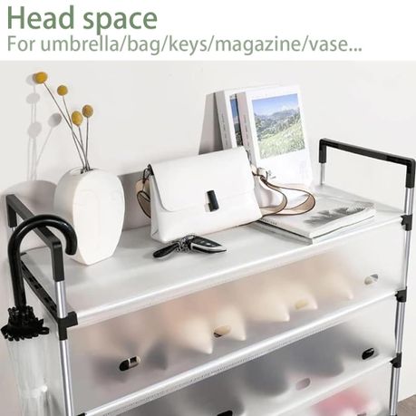 Multilayer Shoe Rack Space Saving Plastic Shoe Storage Rack Anti-Slip Multifunctional Shoe Shelf for Dorm Apartment Rental House