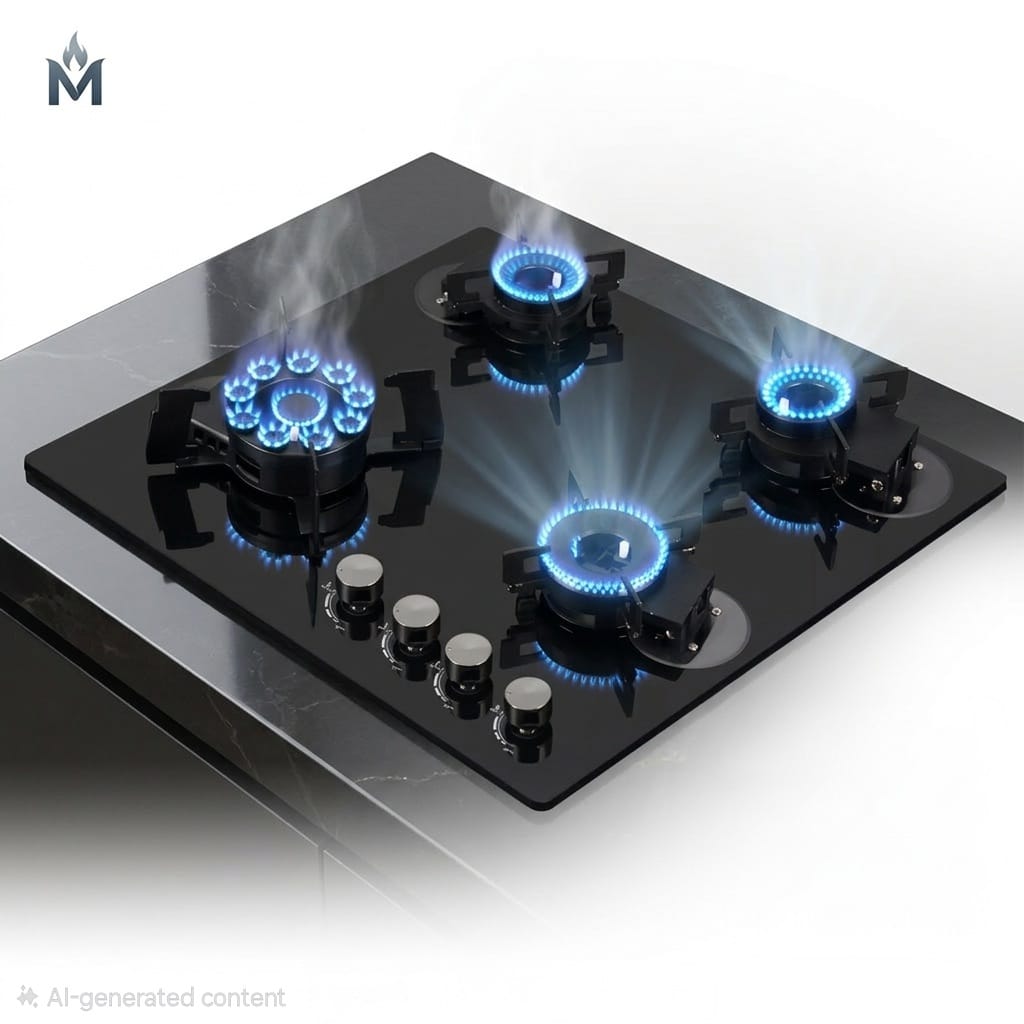 New Model Home Kitchen Appliances Built-in Foldable and Flippable 4 Burnrer LPG and NG Gas Cooking Hob Stove