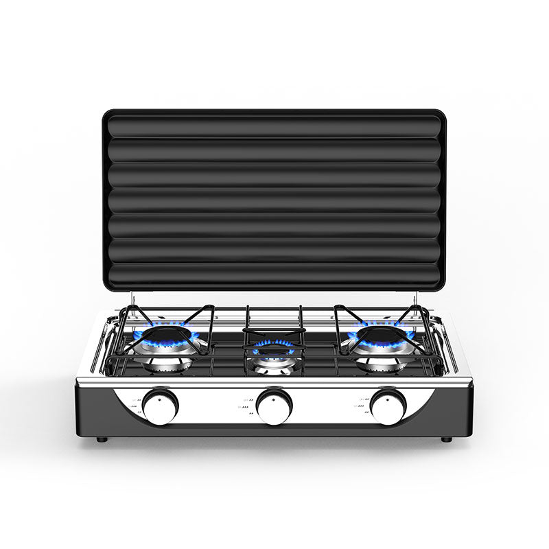 Household Gas Cooktop 3 Burners High Power Gas Stove Desktop Energy Saving Cooker For Natural Gas LPG