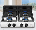 ropane Gas Stove,4 Burner Gas StovePortable Gas Stove Auto Ignition Camping Stainless Steel Stove 4 Burner LPG for RV, Apartment,Outdoor