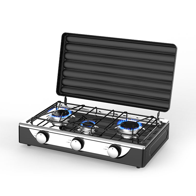 Household Gas Cooktop 3 Burners High Power Gas Stove Desktop Energy Saving Cooker For Natural Gas LPG