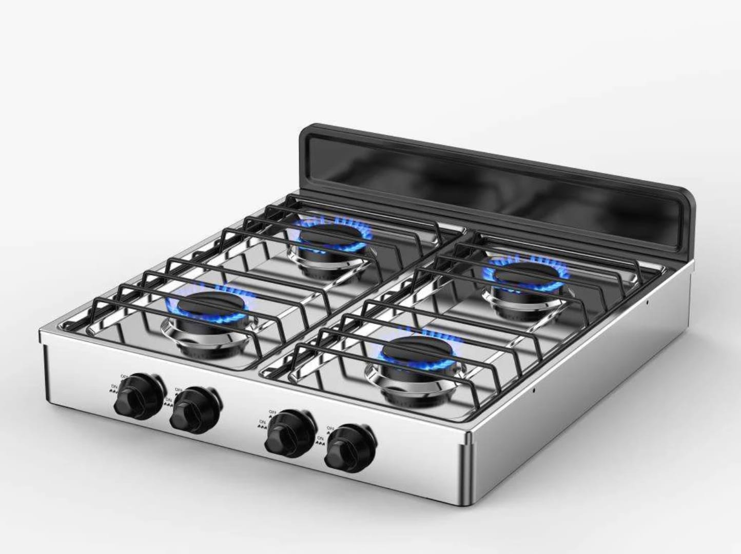 ropane Gas Stove,4 Burner Gas StovePortable Gas Stove Auto Ignition Camping Stainless Steel Stove 4 Burner LPG for RV, Apartment,Outdoor