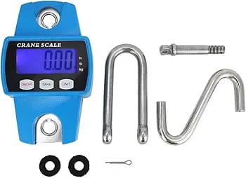 300kg Precision LCD Crane Scale Portable Electronic Stainless Steel Hook Hanging Scales Digital Industrial Health Weight Kg/Lb/N