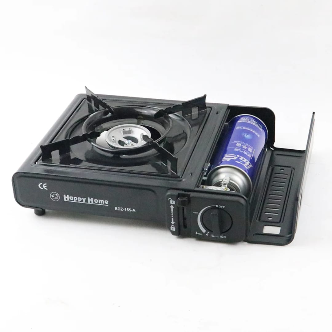 Grill Boss Dual Fuel Camp Stove - 12,000 BTU Butane & Propane Portable Stoves for Camping, Emergencies, BBQ, Hiking & Backpacking - Double Wind Guard, Instant Piezo Ignition System - 90057