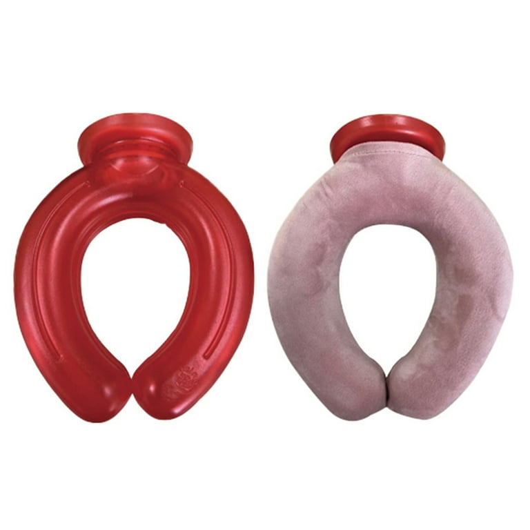 Ouliget Neck Hot Water Bag,U Shaped Hot Water Bottle for Pain Shoulder Relief,Neck Heated Bag with Detachable Cloth Cover Hot Cold Compress