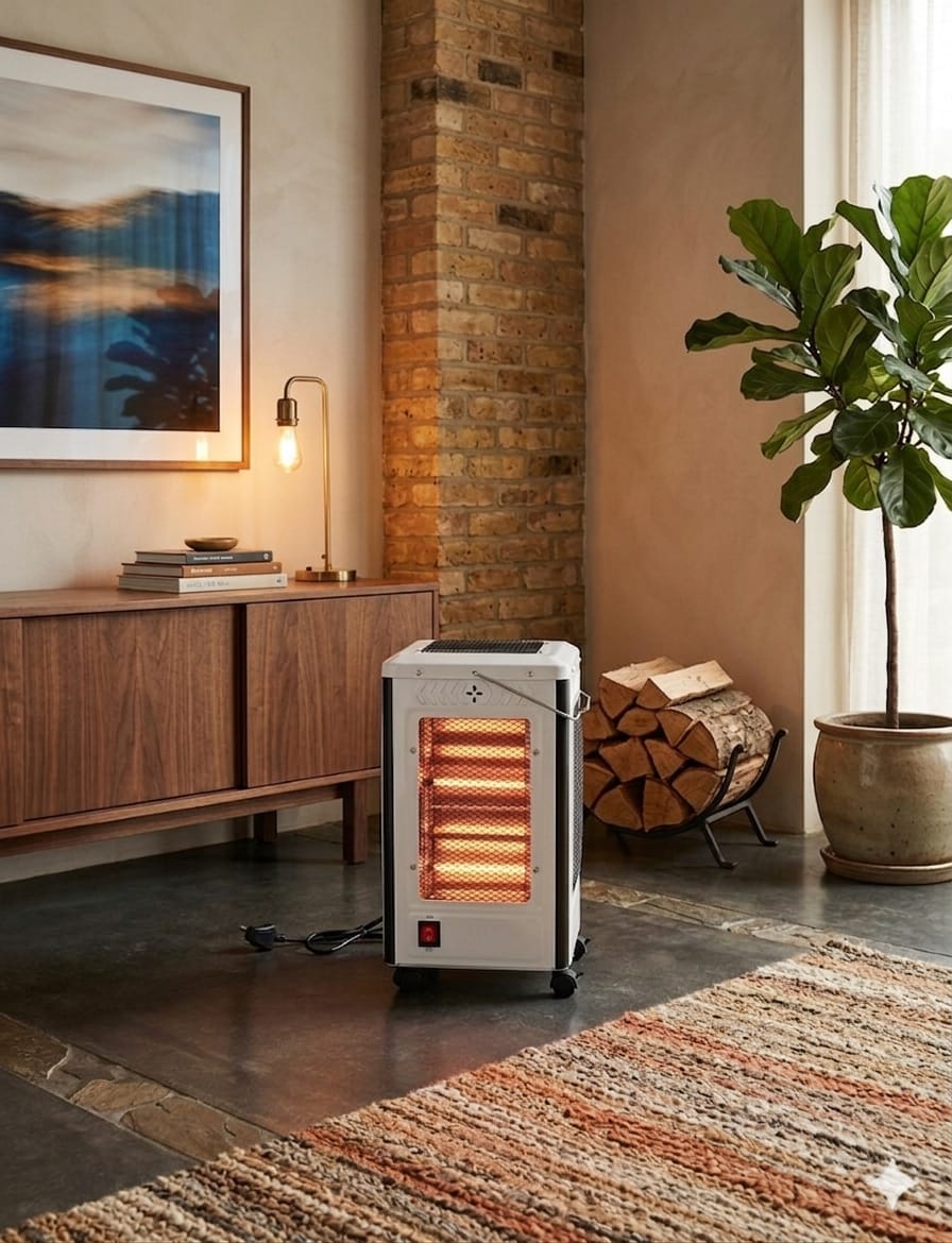 2KW Multi-function Air Heater Home Use Heater & Barbecue Dual-use Five-sided Speed Hot Electric Warmer Third Gear Adjustable