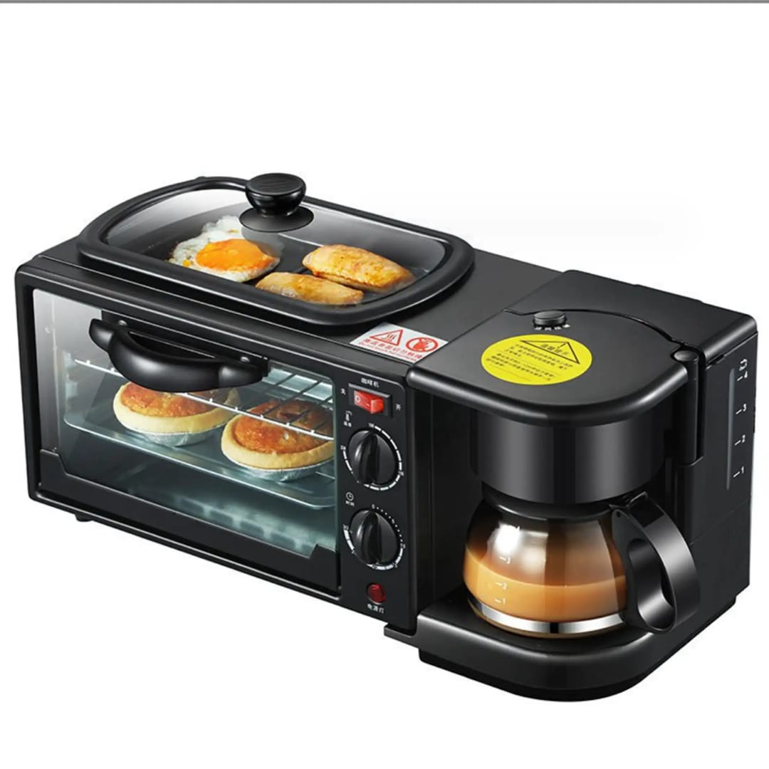 9L large capacity electric multi-function 3-in-1 breakfast machine coffee machine built-in covered pizza oven