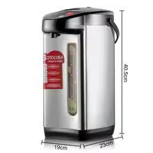 NutriChef Hot Water Urn Pot 3.38 QT, Insulated Stainless Steel Hot Water Dispenser & Boiler, Auto & Manual Dispense, Safety Lock, Electric Kettle